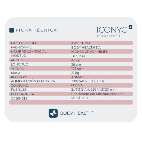 FICHAS TÉCNICAS ICONYC CRYO + HIMFU